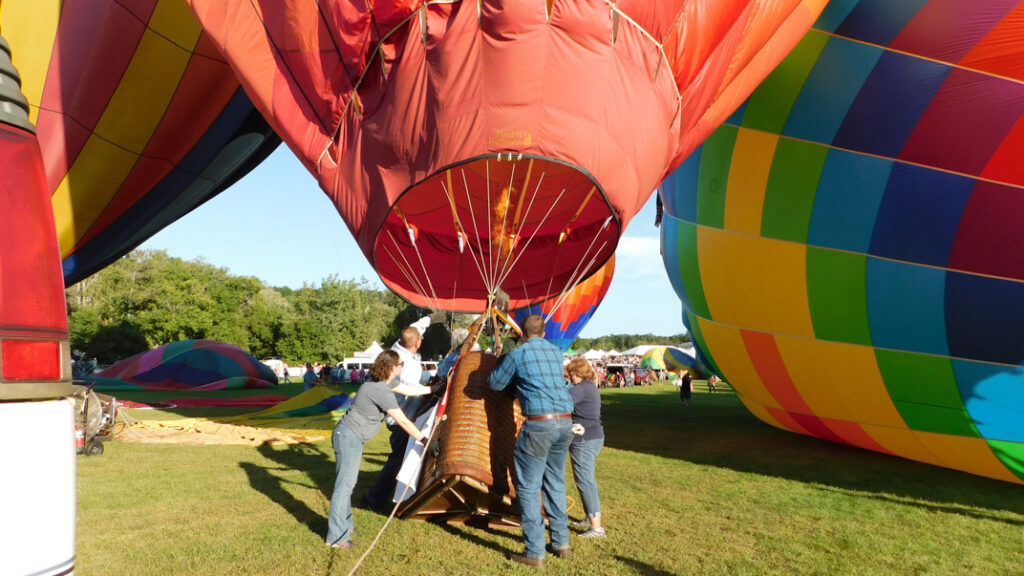 Quechee Balloon Festival - Filling the Balloon