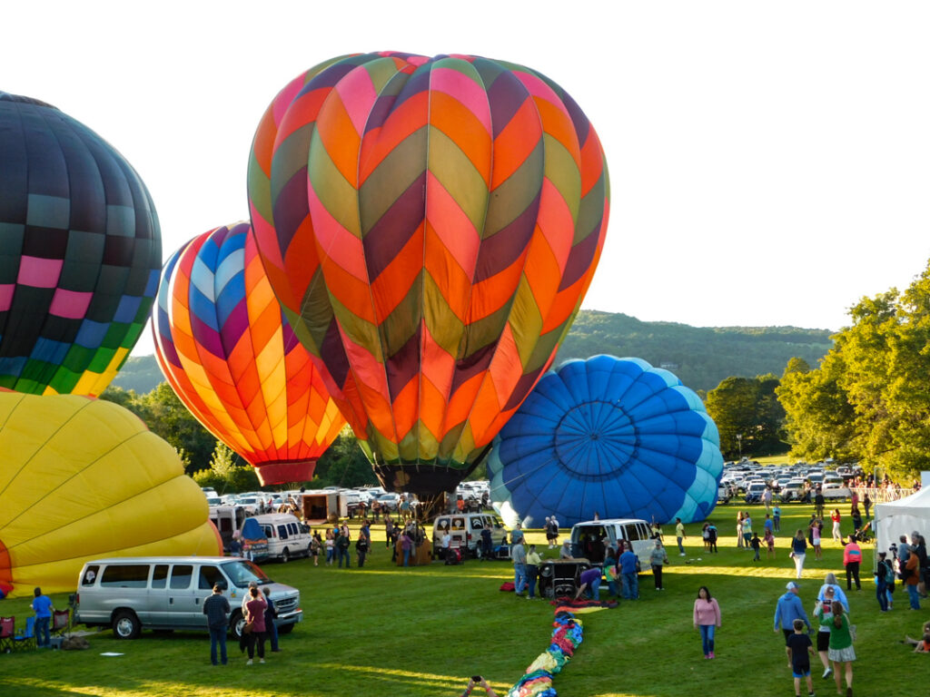 Quechee Balloon Launch Preparations