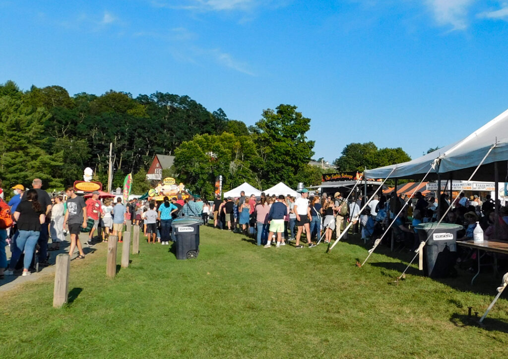 Food lines at the festival