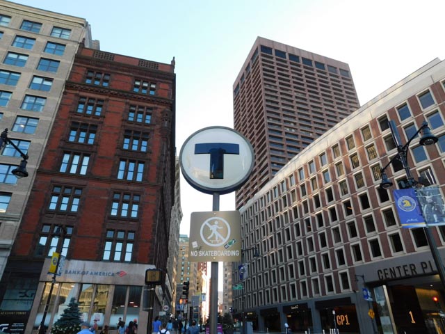 T sign in Boston