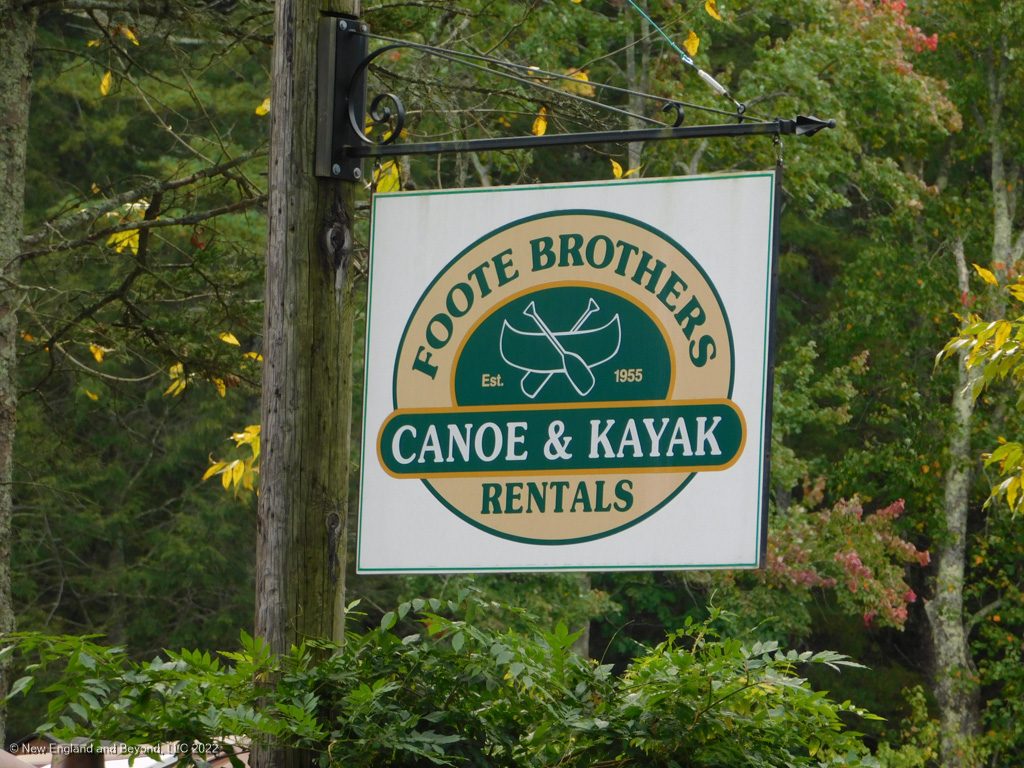 Foote Brothers Canoe & Kayak Rental Sign
