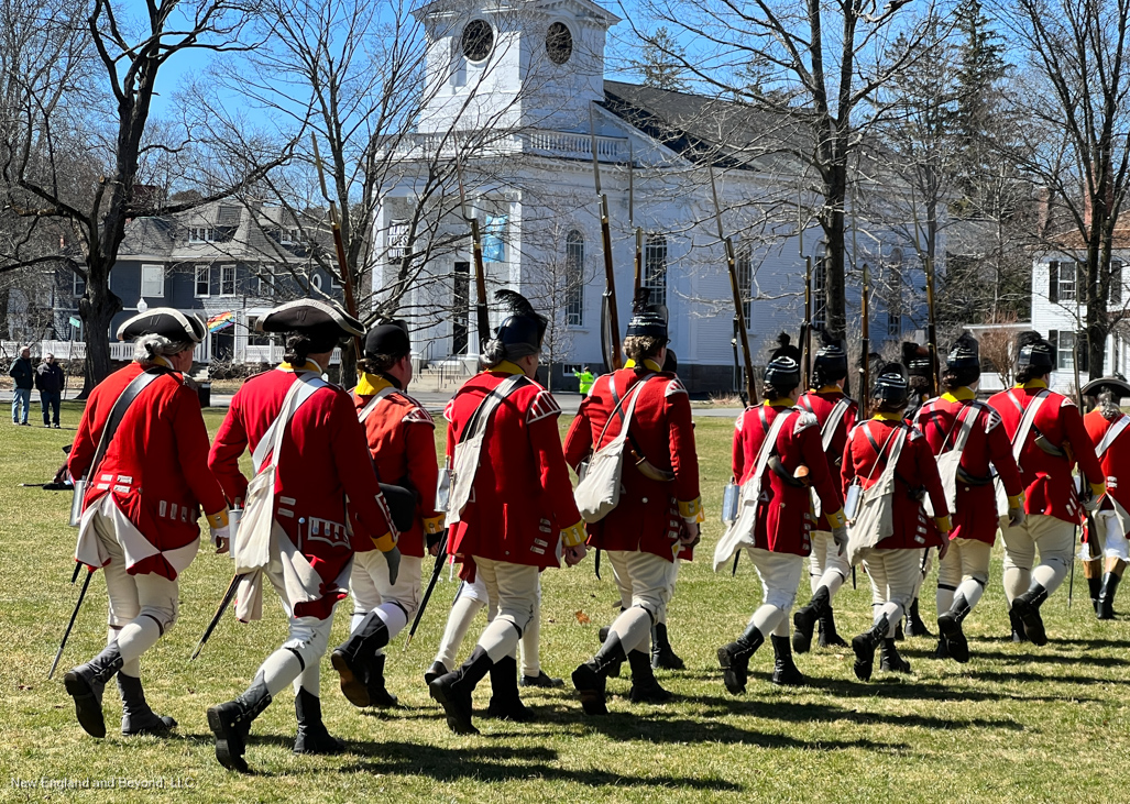 Reenactment on Lexington Green - Redcoats leaving 