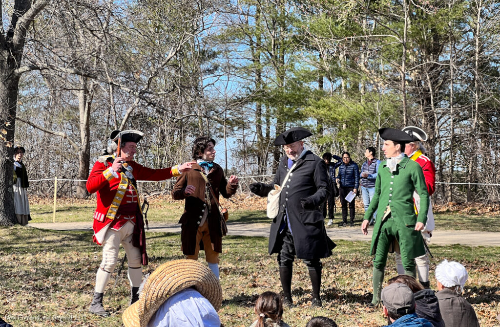 Reading of Longfellow's Poem "Midnight Ride of Paul Revere at Paul Revere's Capture Site. 