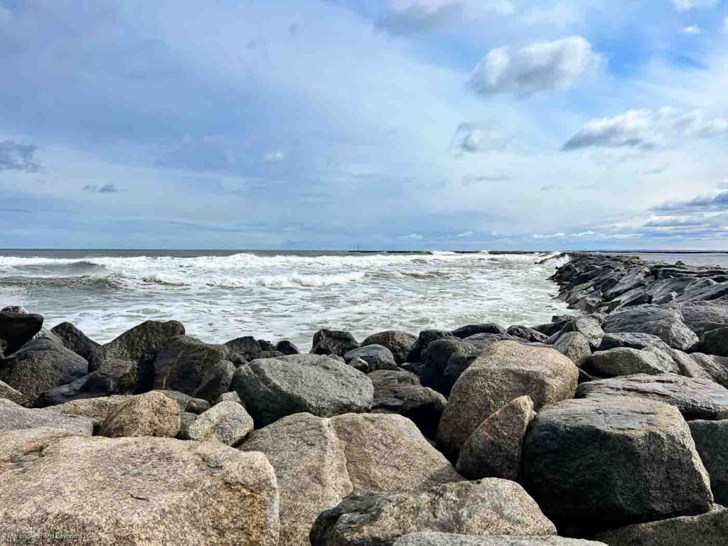 The jetty at Salisbury Beach State Reservation