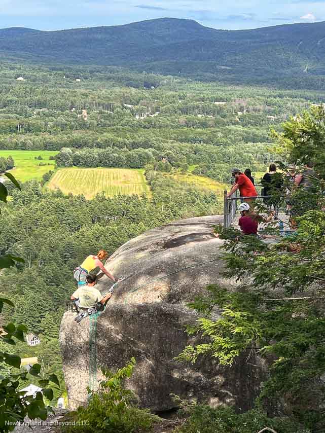 Climbers on Cathedral Ledge