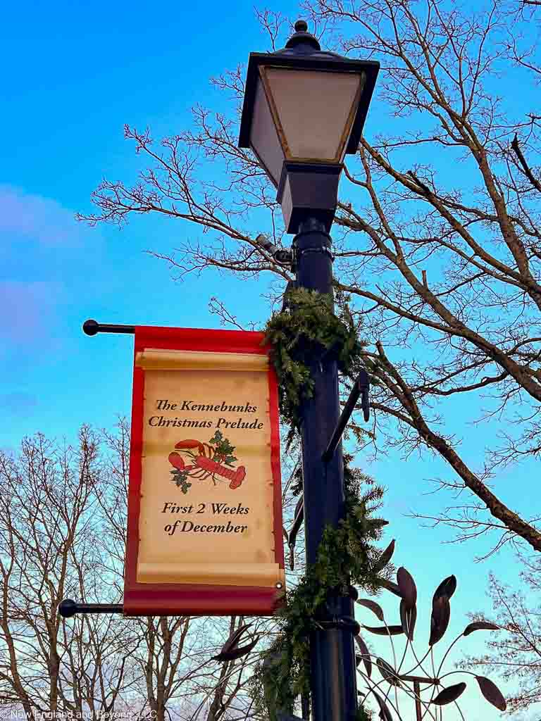 Lamp post with Kennebunk Prelude sign