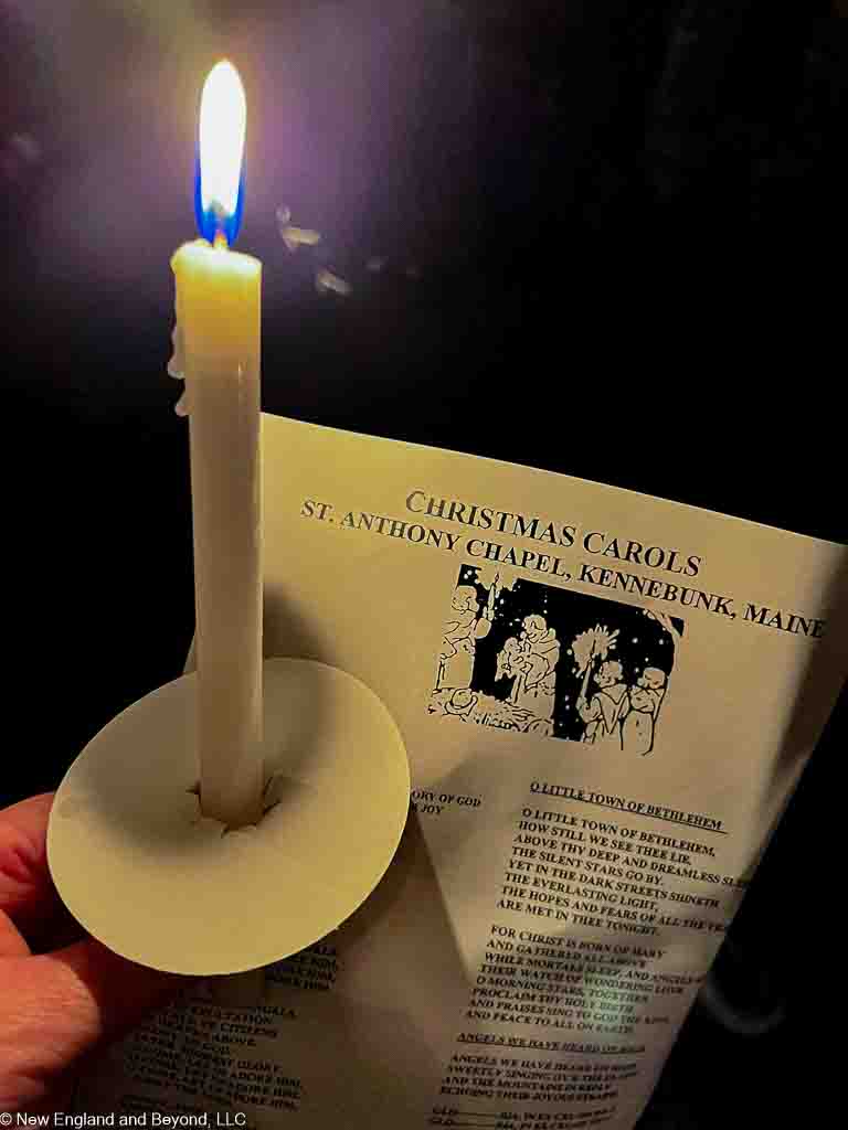 Candle and Program - Caroling at the Franciscan Monastery