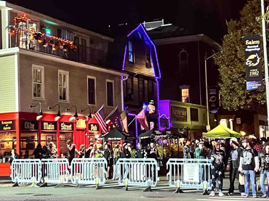 Essex Street, Salem, MA blocked off during Haunted Happenings